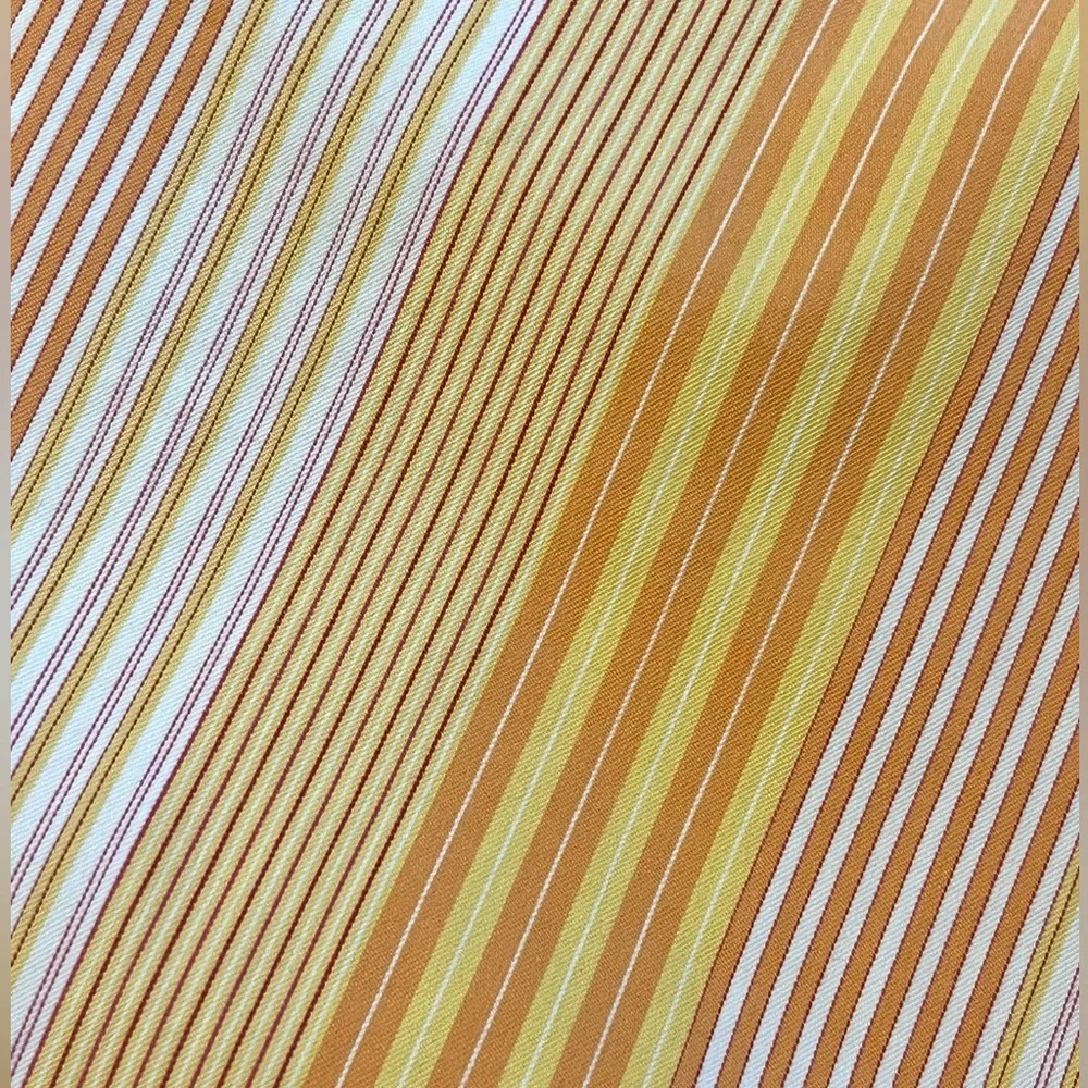 Talbots Relaxed Fit Cropped Pants Summer Vacation Orange Stripes Size 14 - Picture 6 of 8